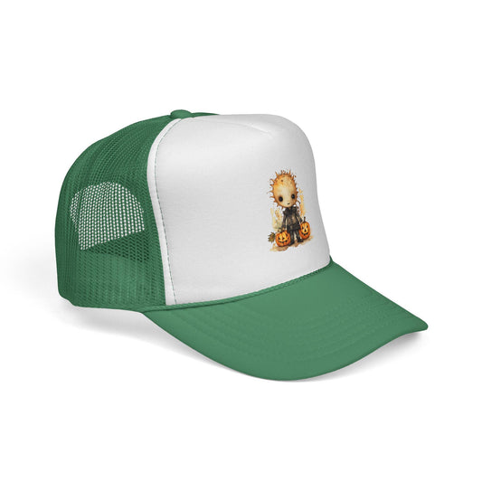 Halloween Trucker Cap: Spooky Pumpkin Hat, Fall Fashion