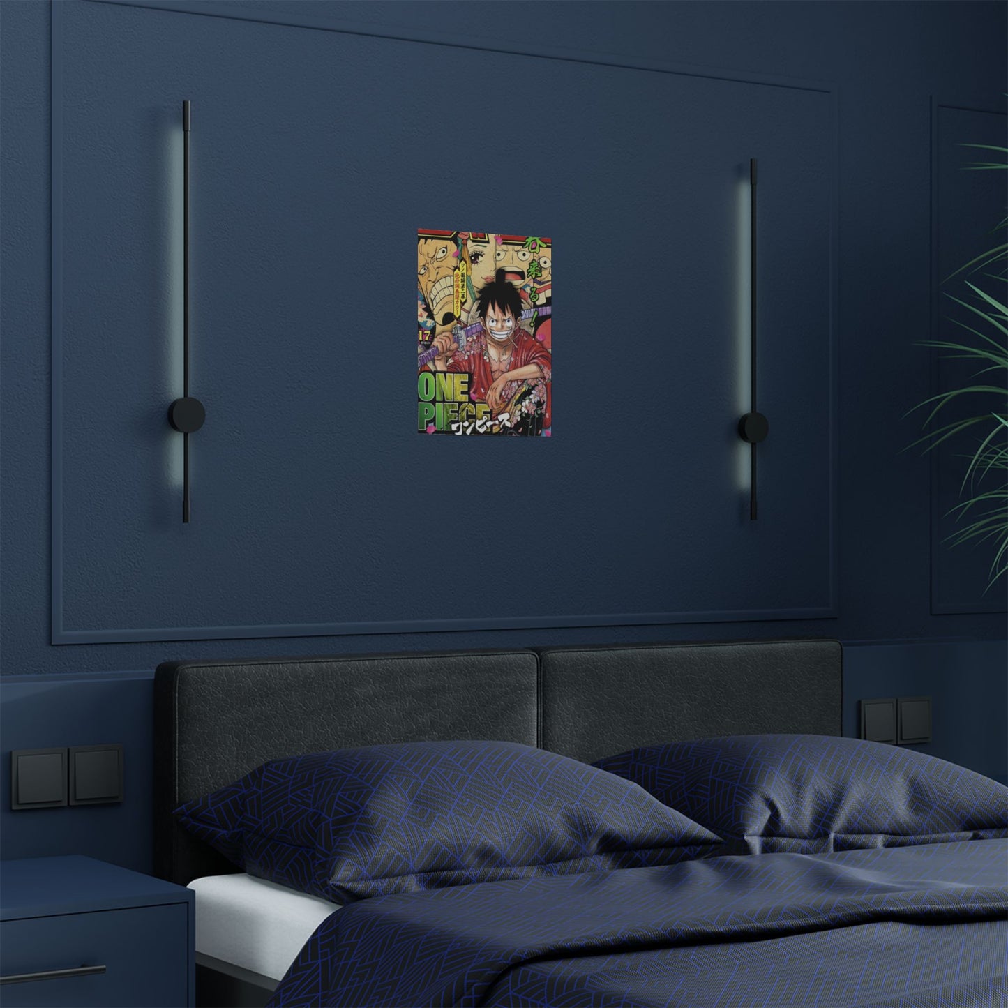 One Piece Anime Poster — Luffy Manga Cover Satin Print (300gsm)