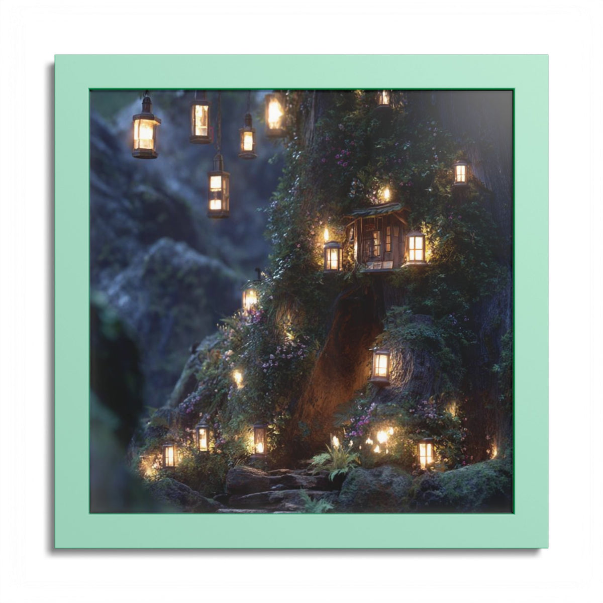 Glowing Forest Framed Poster