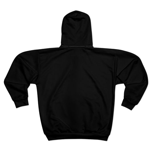 Unisex Graphic Zip Hoodie with Unique Art, Cozy Layering, Perfect for Casual Wear, Gift for Art Lovers, Streetwear, Everyday Comfort