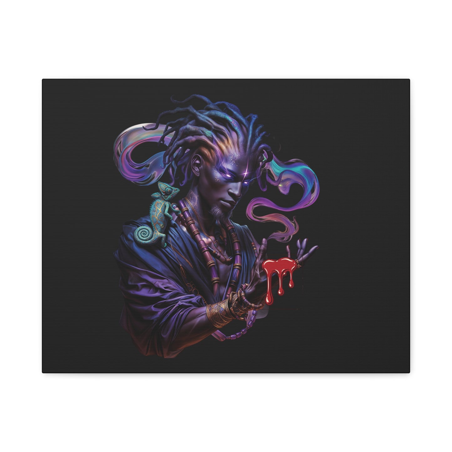 Mystic Sorcerer Canvas Print — Dark Fantasy Wall Art