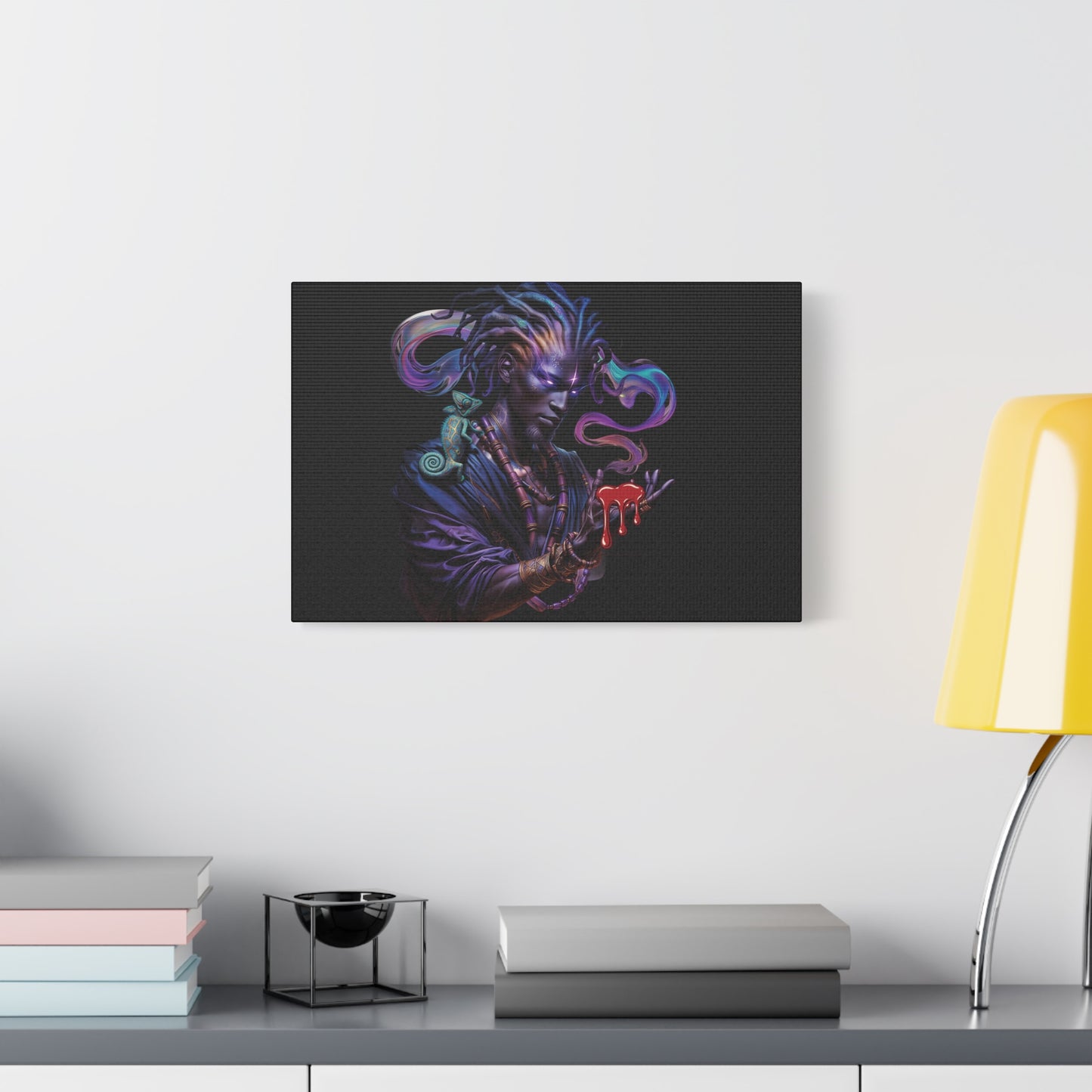 Mystic Sorcerer Canvas Print — Dark Fantasy Wall Art
