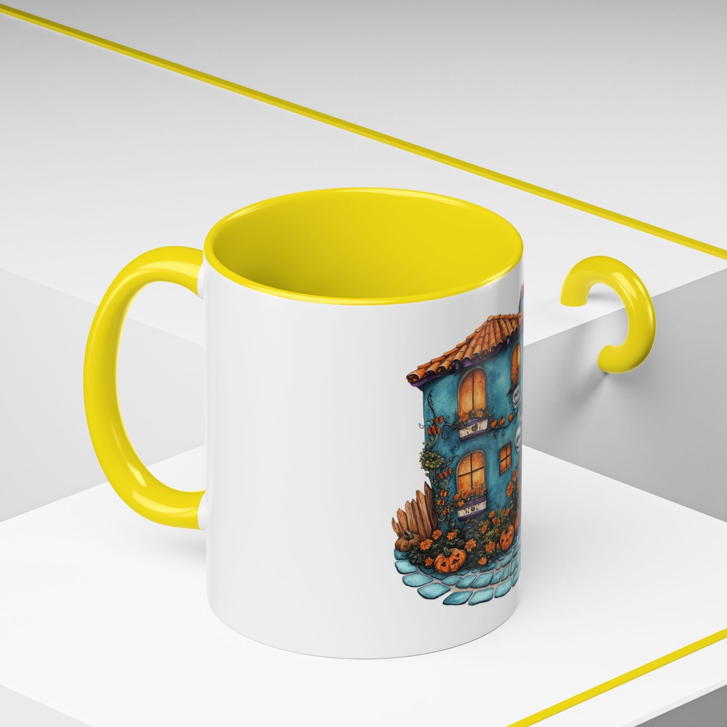 Charming Haunted House Mug - Perfect for Halloween, Coffee Lovers, Home Decor, Gift Idea, Unique Art