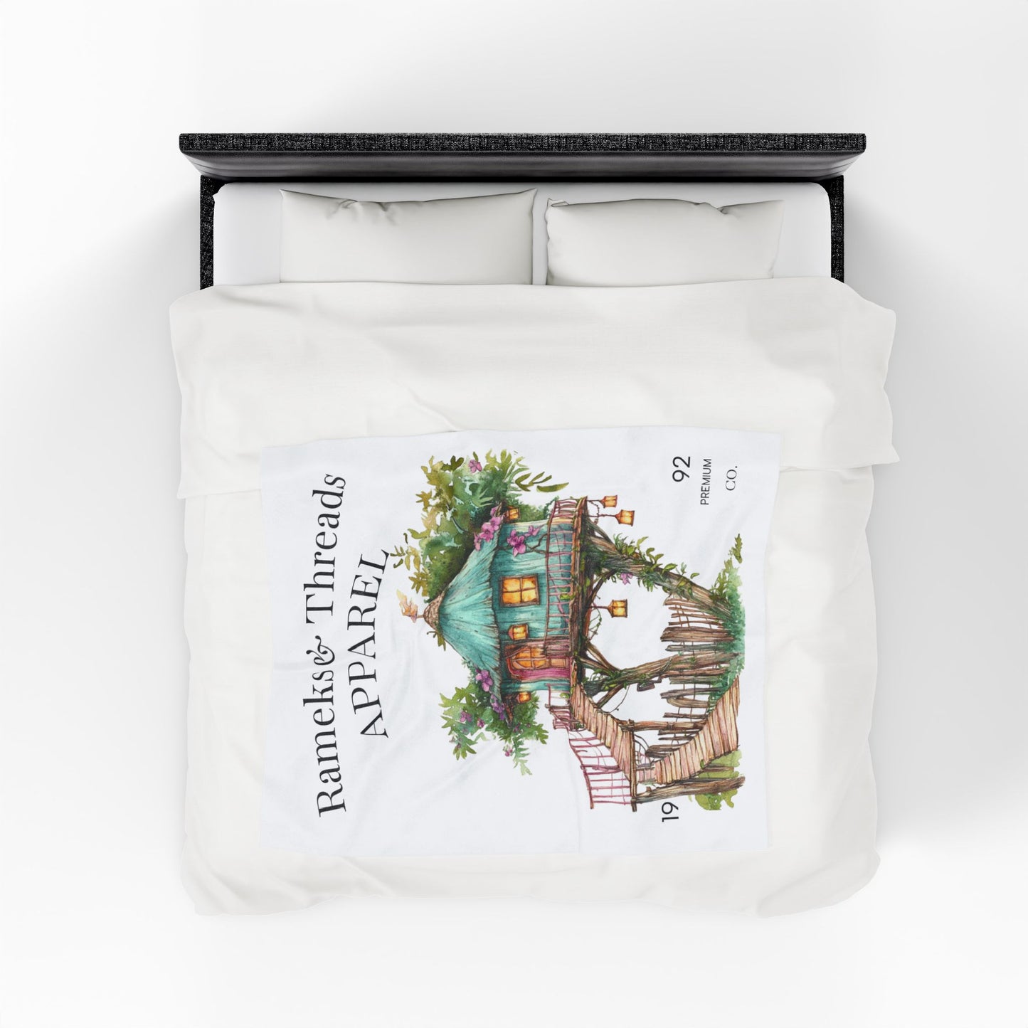 Cute Tree House Velveteen Plush Blanket