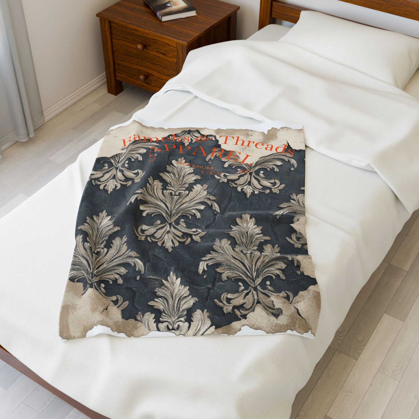 Vintage pattern Velveteen Plush Blanket