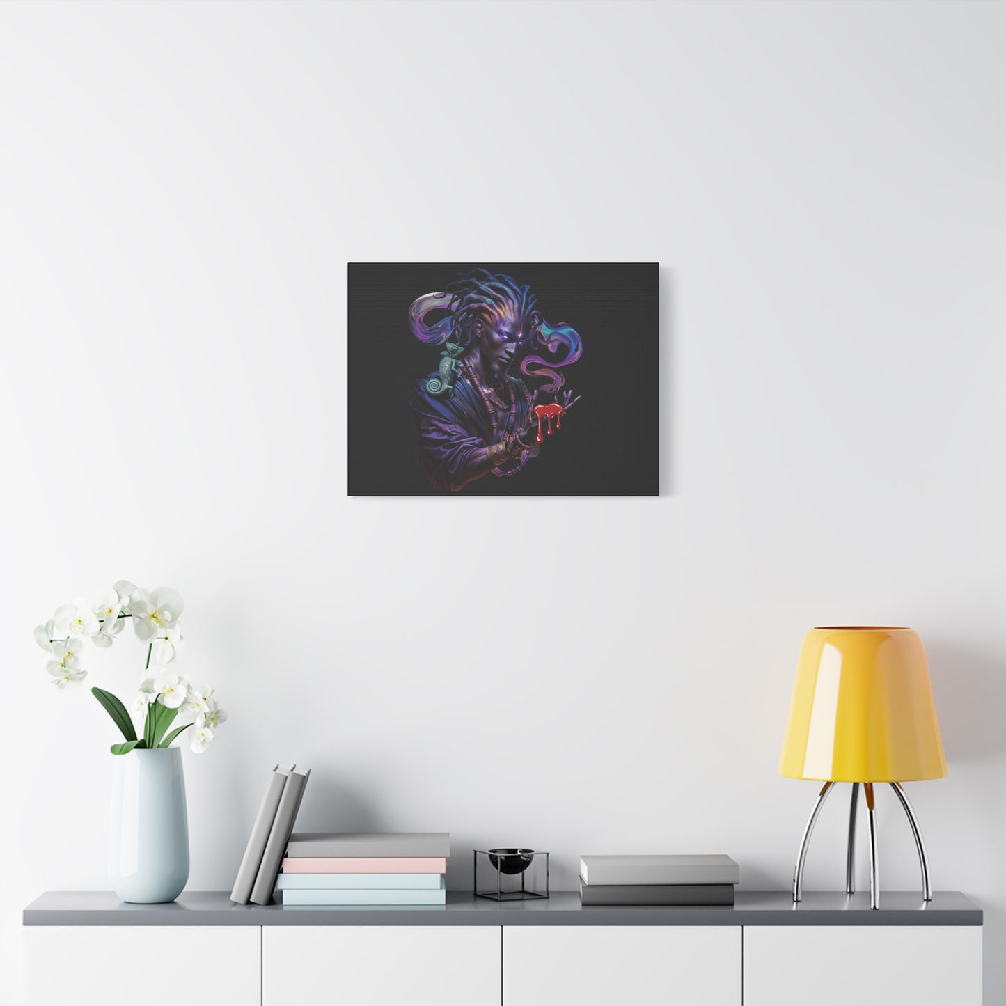 Mystic Sorcerer Canvas Print — Dark Fantasy Wall Art