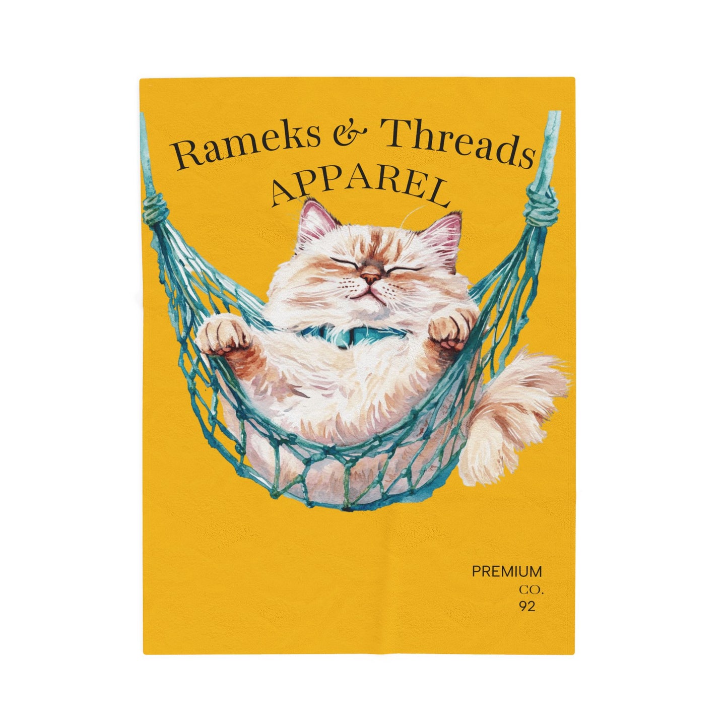 Cute Cat Lovers Cozy Velveteen Plush Blanket,