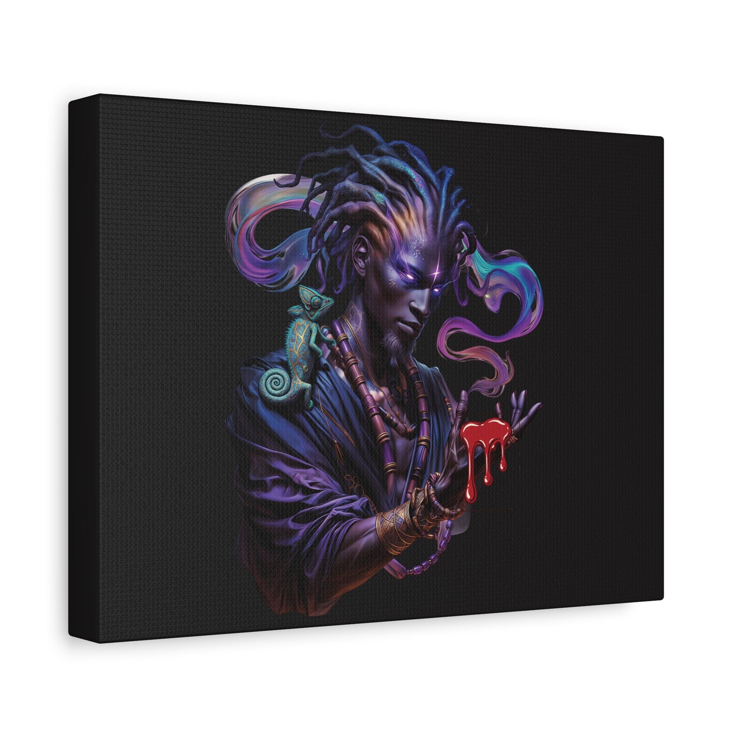 Mystic Sorcerer Canvas Print — Dark Fantasy Wall Art
