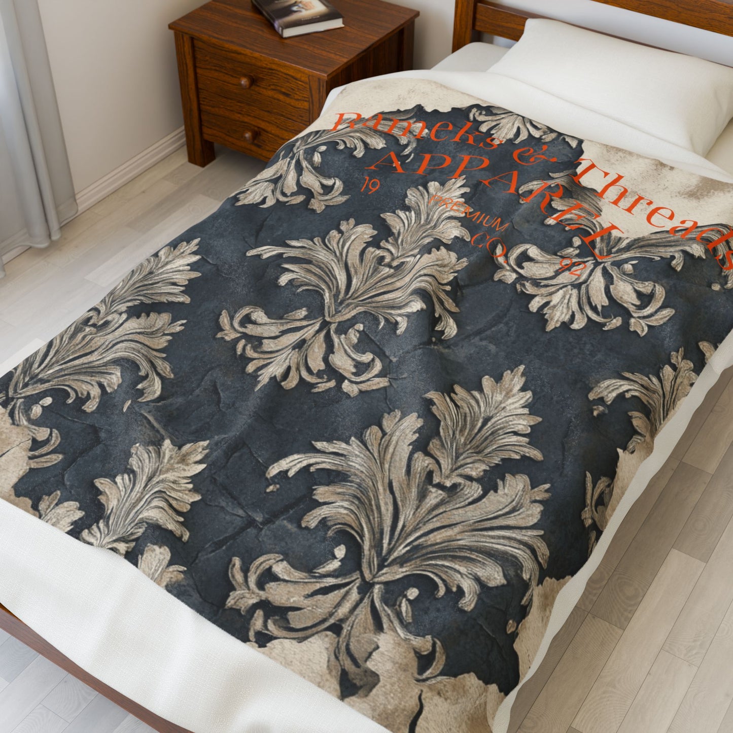 Vintage pattern Velveteen Plush Blanket
