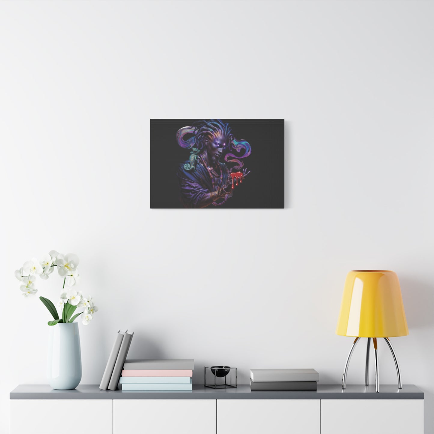 Mystic Sorcerer Canvas Print — Dark Fantasy Wall Art