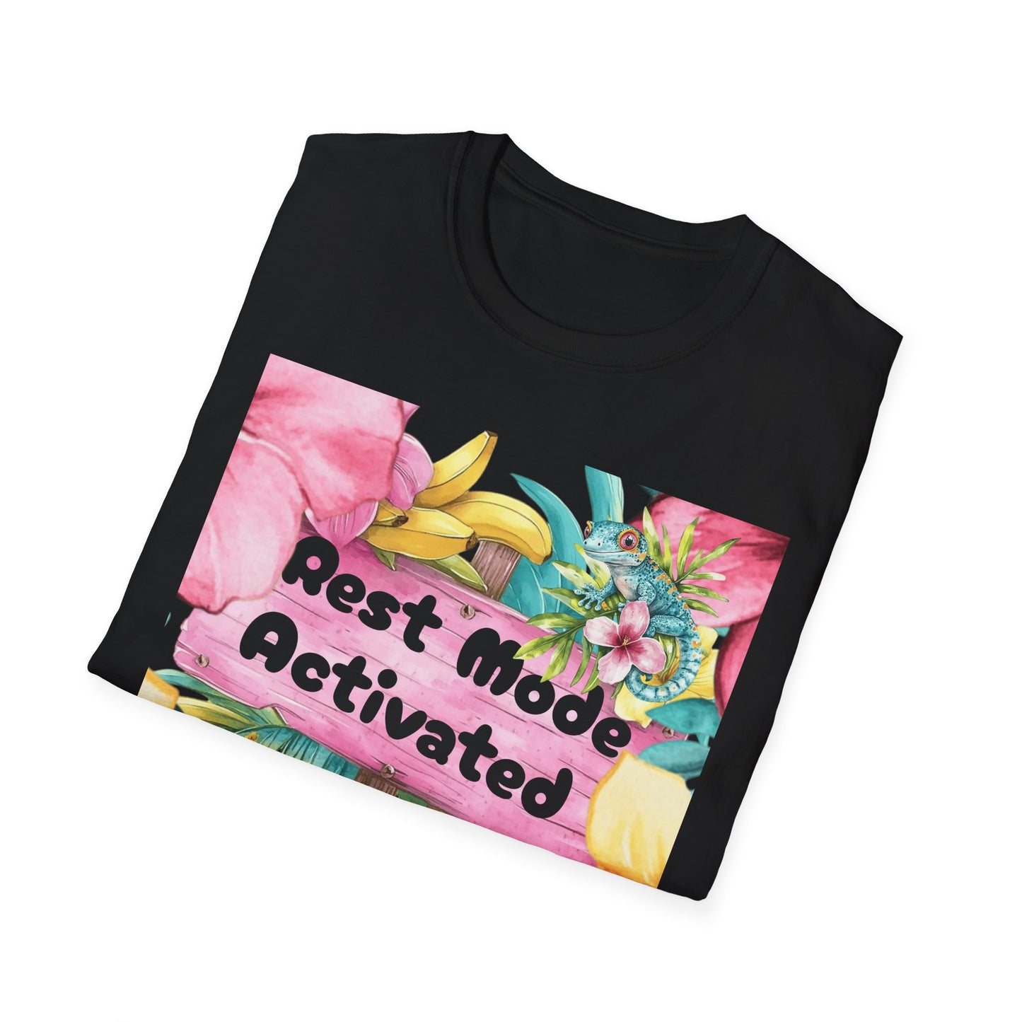 T-Shirt — "Rest Mode Activated" Floral Beach Graphic Tee