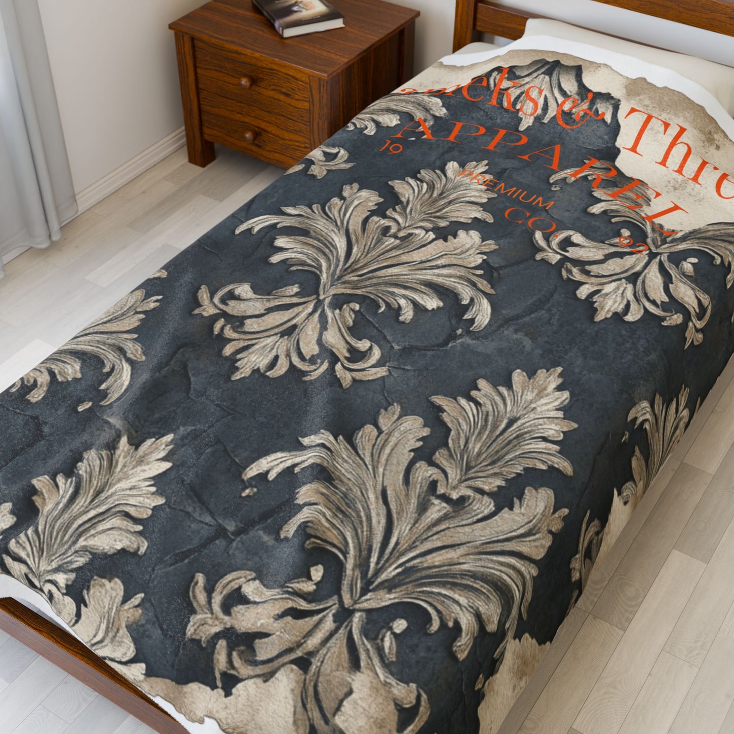 Vintage pattern Velveteen Plush Blanket