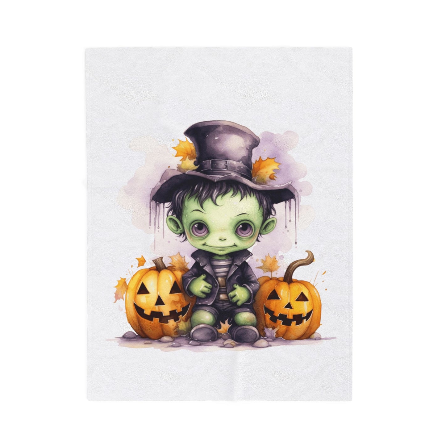 Adorable Halloween Plush Blanket, Cozy Throw for Fall Decor, Kids' Gifts, Spooky Season, Halloween Party Decor, Trick or Treat snuggles