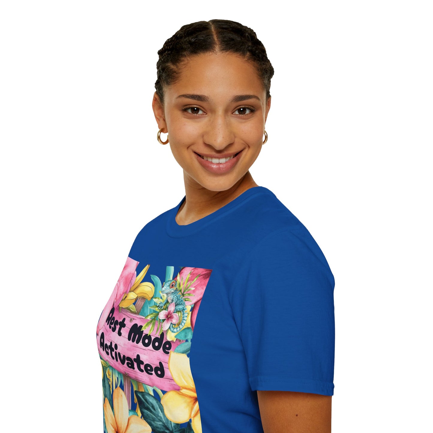 T-Shirt — "Rest Mode Activated" Floral Beach Graphic Tee