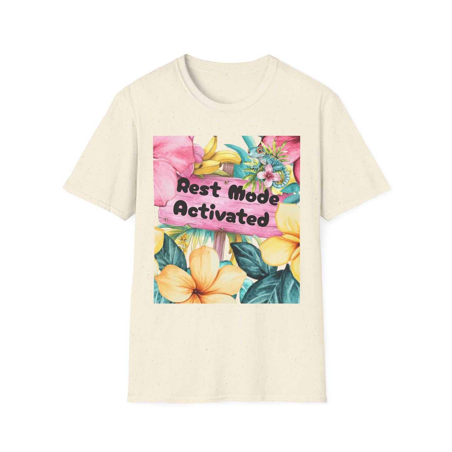 T-Shirt — "Rest Mode Activated" Floral Beach Graphic Tee
