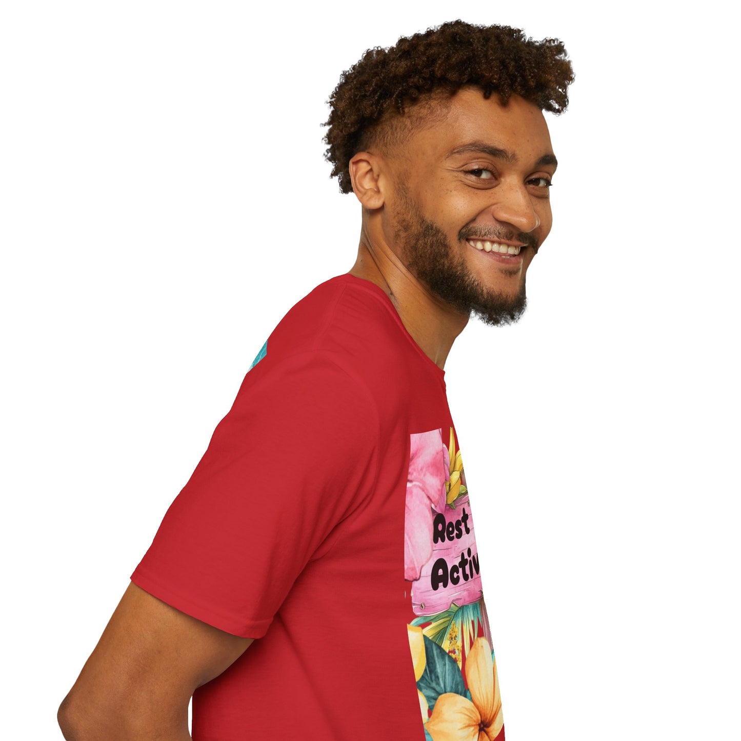 T-Shirt — "Rest Mode Activated" Floral Beach Graphic Tee