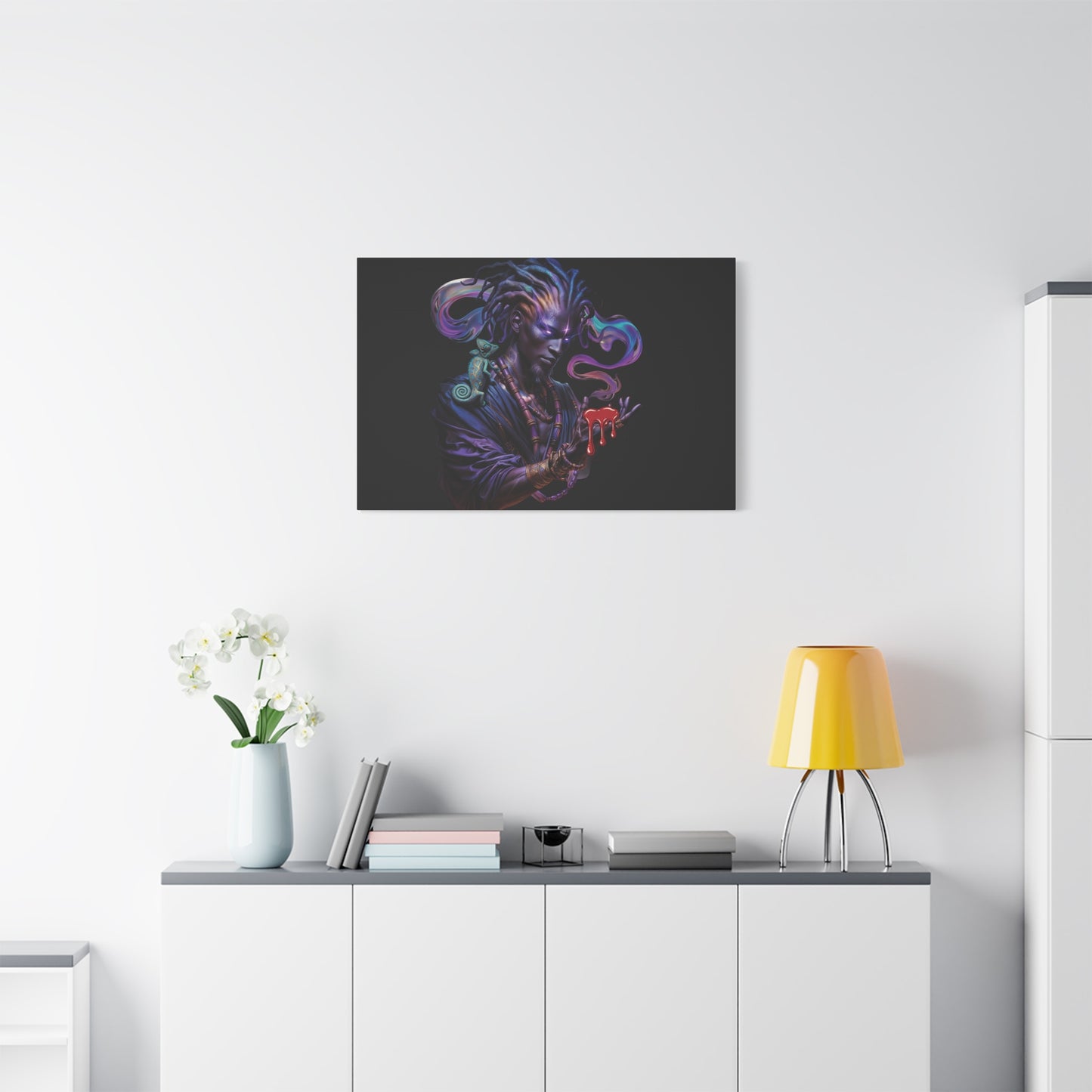 Mystic Sorcerer Canvas Print — Dark Fantasy Wall Art