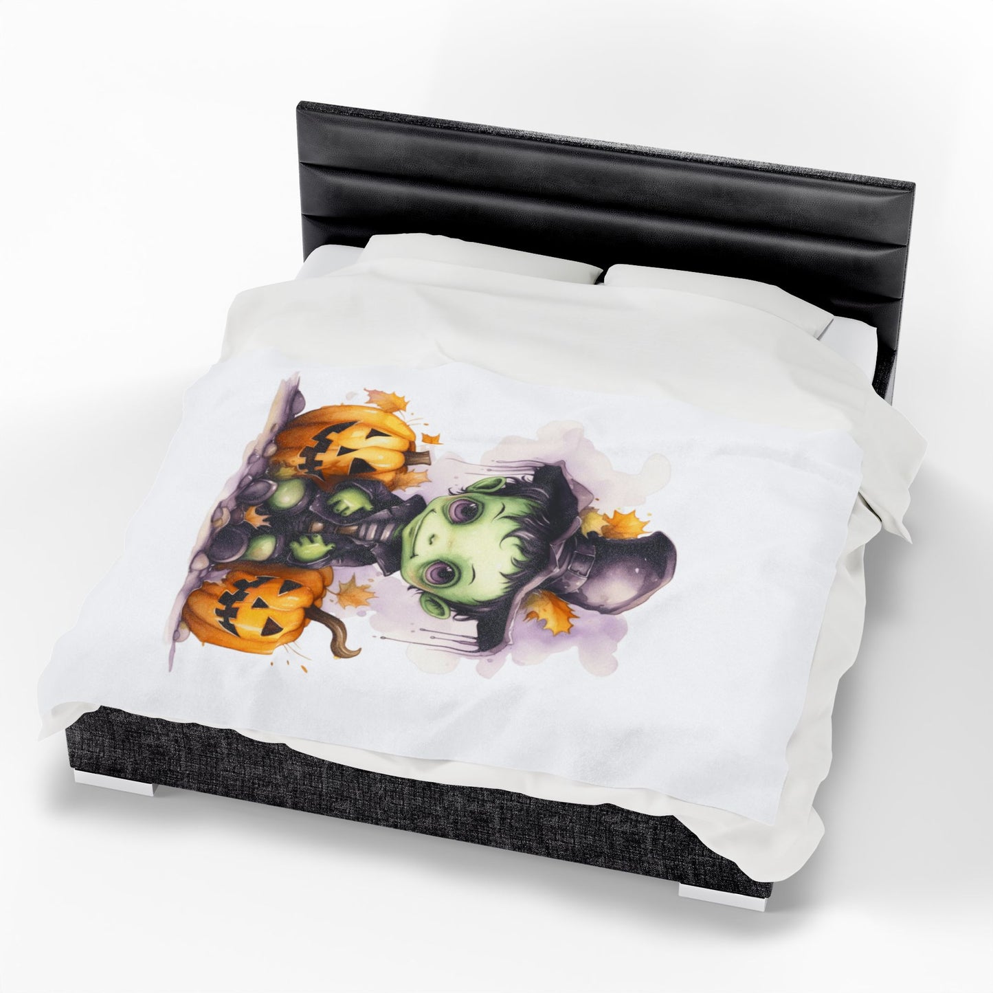 Adorable Halloween Plush Blanket, Cozy Throw for Fall Decor, Kids' Gifts, Spooky Season, Halloween Party Decor, Trick or Treat snuggles