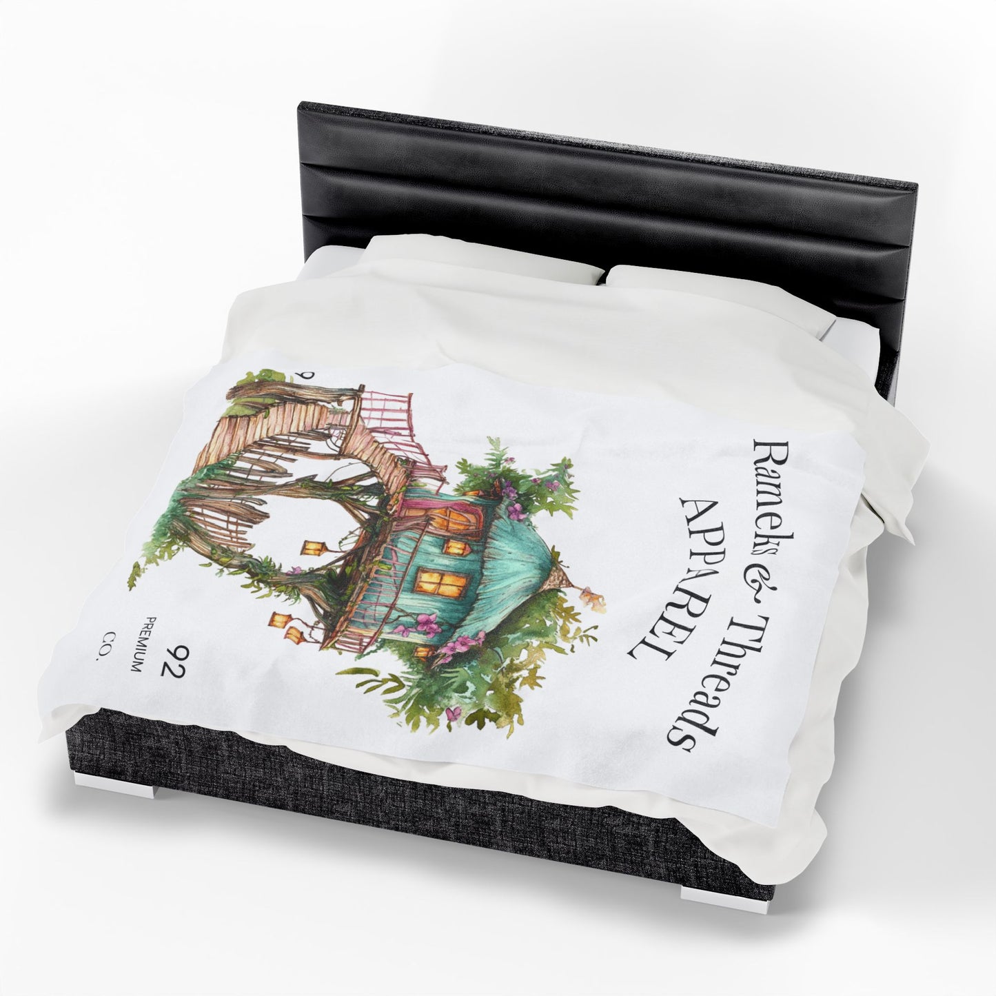 Cute Tree House Velveteen Plush Blanket