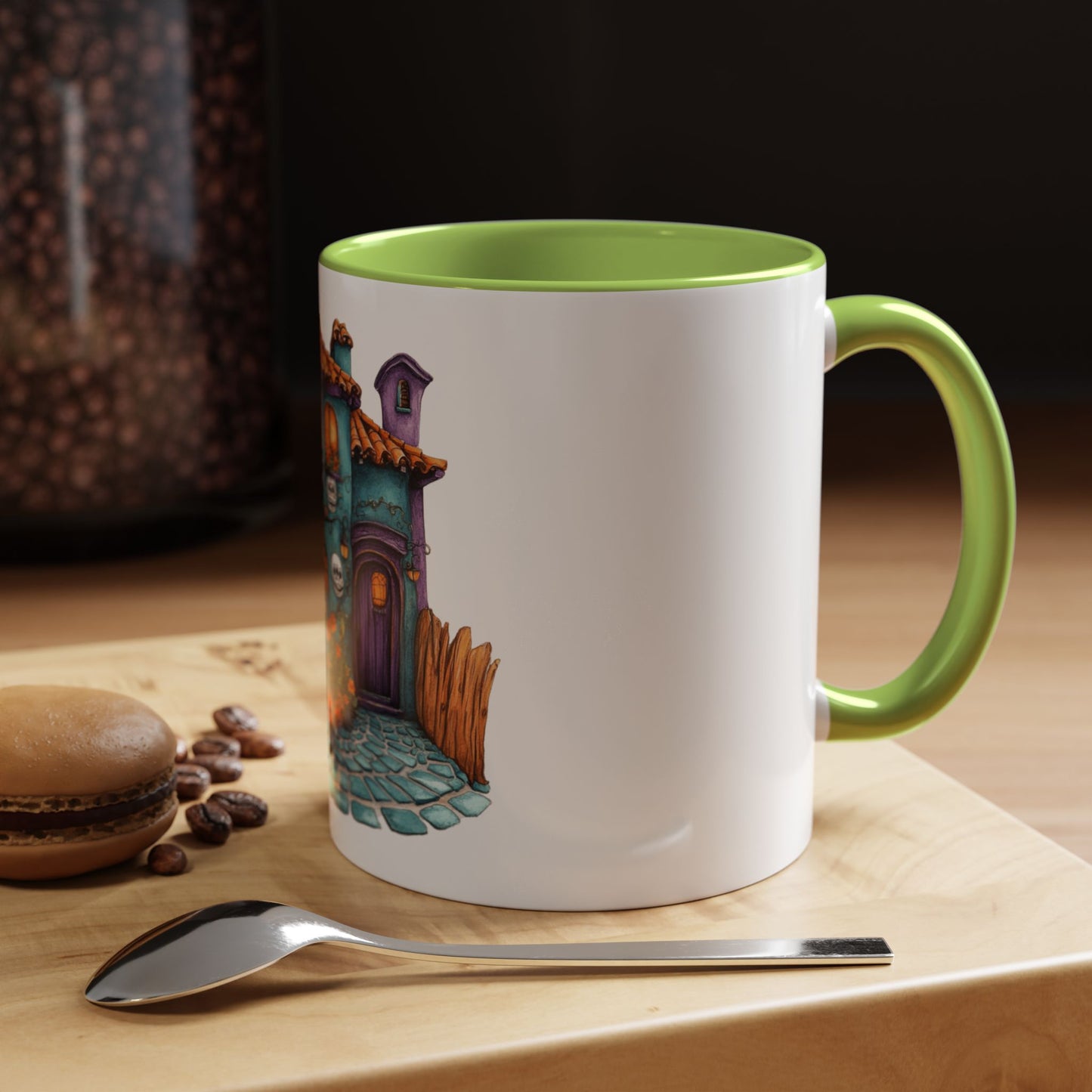 Charming Haunted House Mug - Perfect for Halloween, Coffee Lovers, Home Decor, Gift Idea, Unique Art