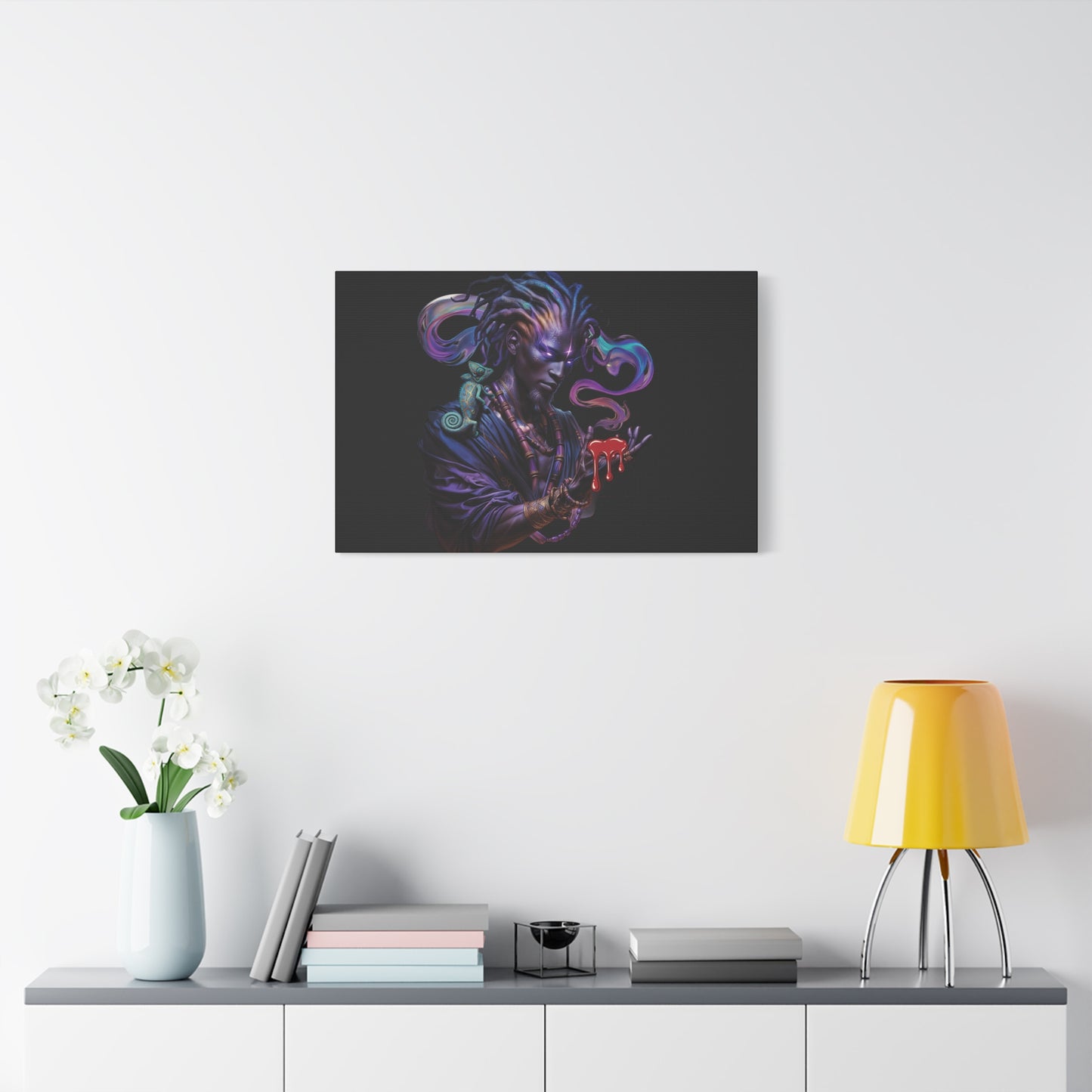 Mystic Sorcerer Canvas Print — Dark Fantasy Wall Art