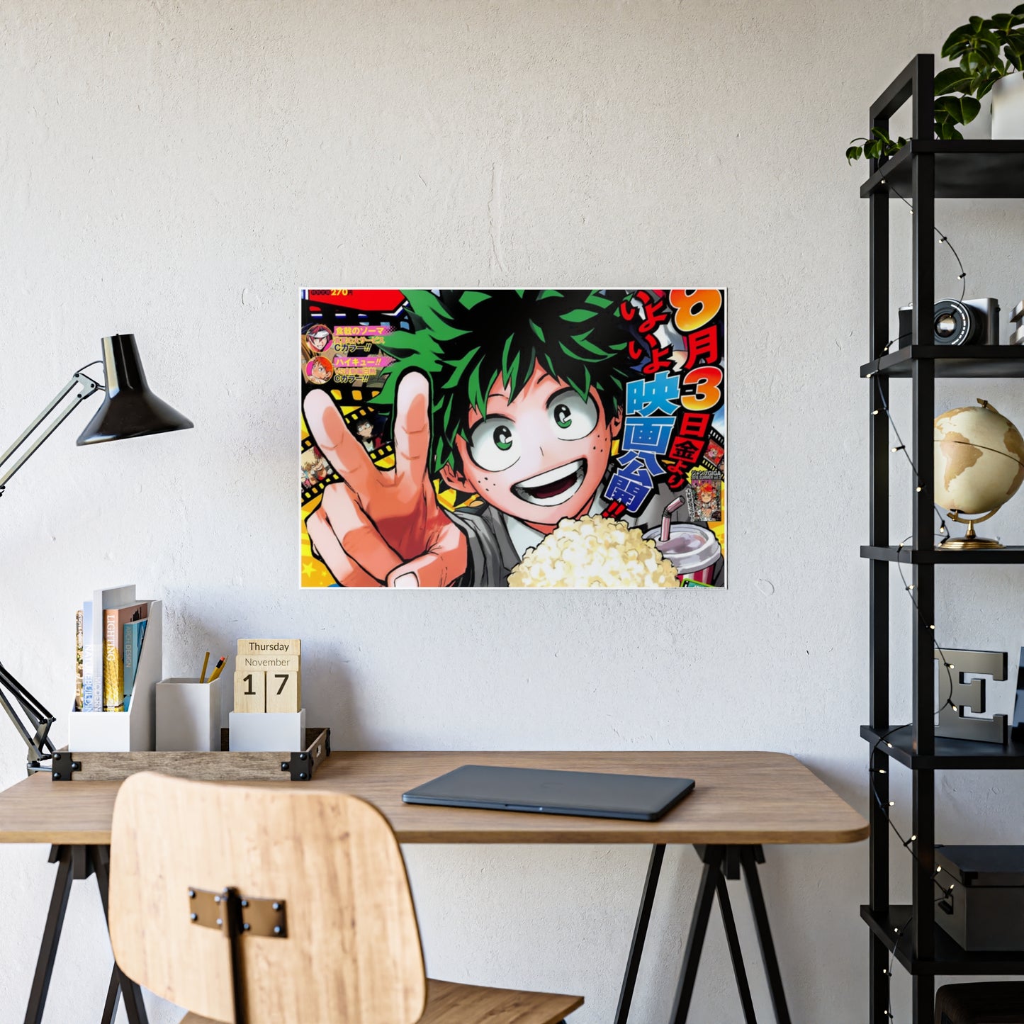 Anime Character Poster — Colorful Pop Art Izuku Midoriya Movie Design