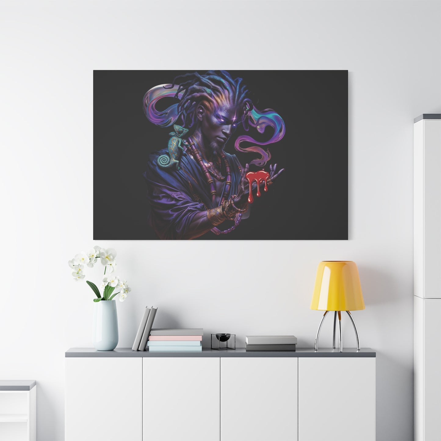 Mystic Sorcerer Canvas Print — Dark Fantasy Wall Art