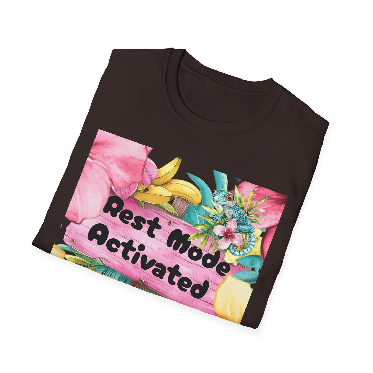 T-Shirt — "Rest Mode Activated" Floral Beach Graphic Tee