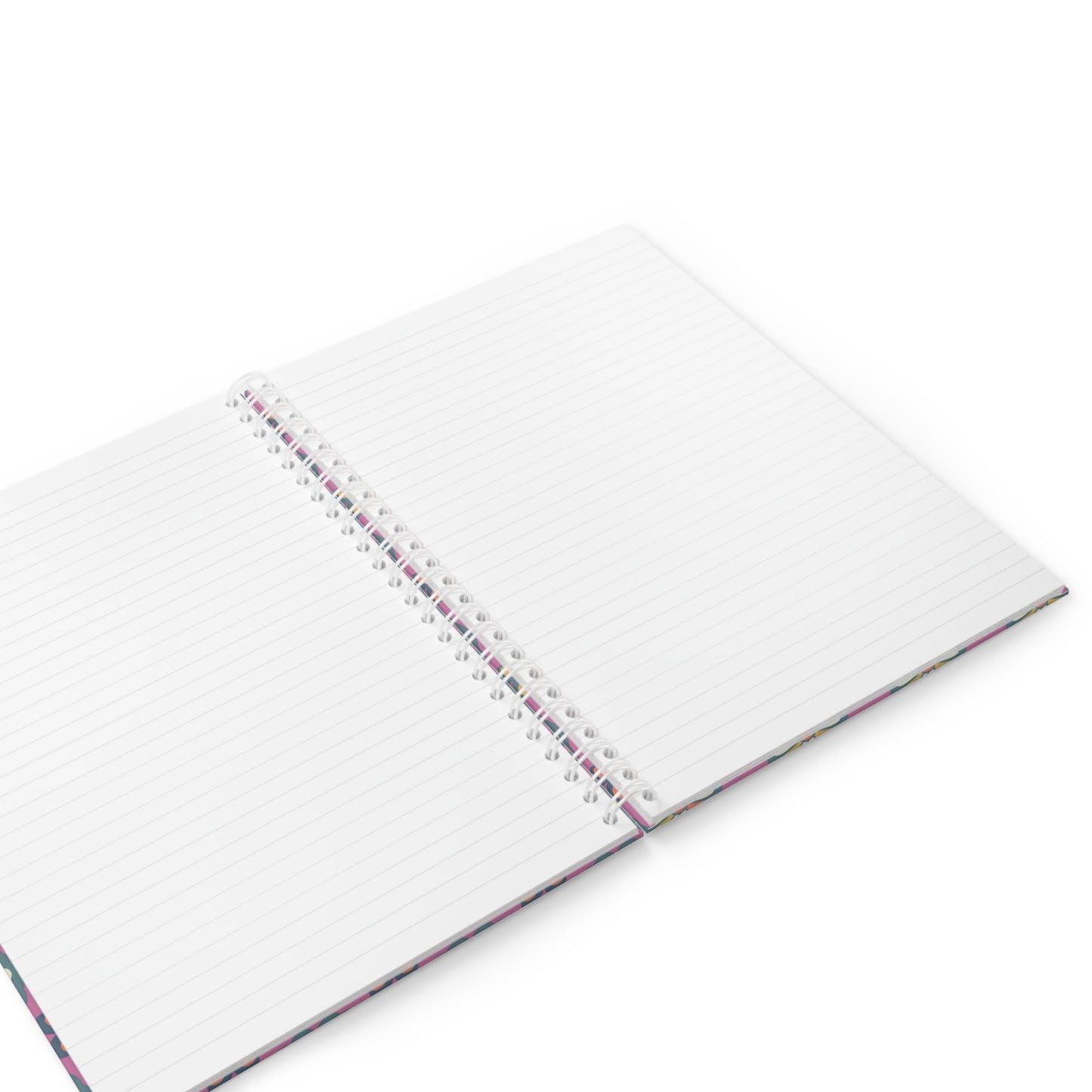 Gecko Floral Spiral Notebook — Cute Blue Gecko on Retro Daisy Pattern