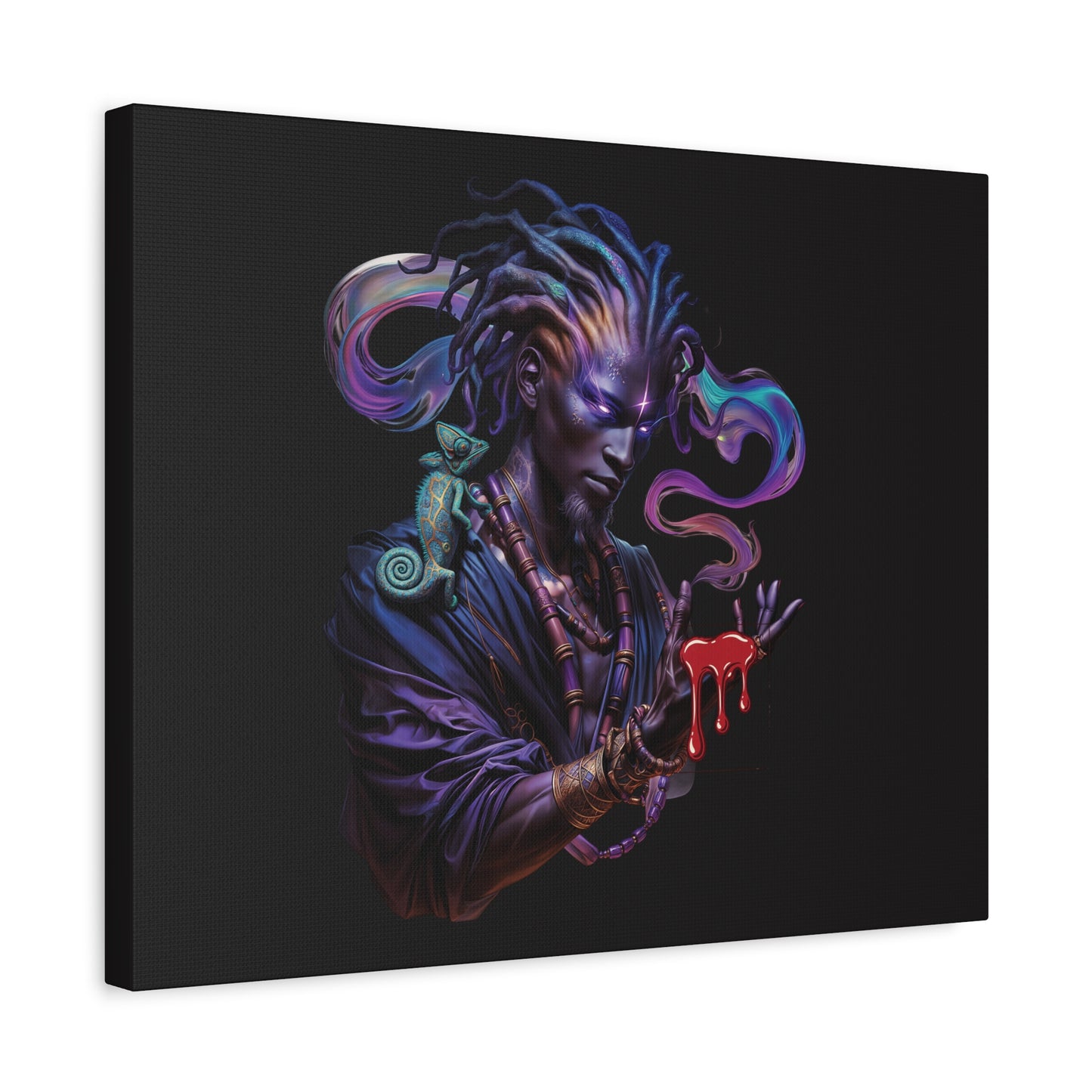 Mystic Sorcerer Canvas Print — Dark Fantasy Wall Art