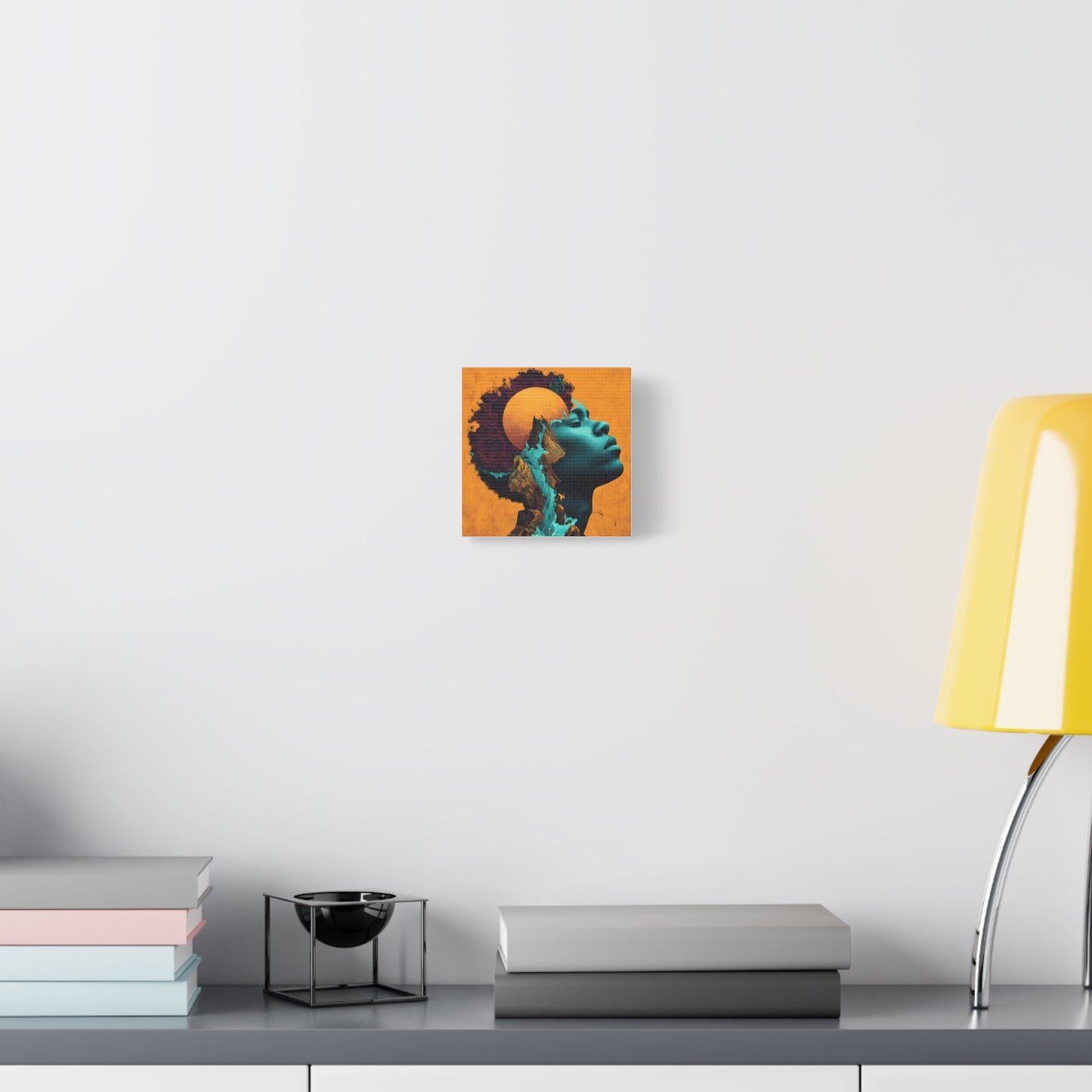 Afrofuturist Canvas Wall Art — 'Solace' Portrait on Matte Stretched Canvas