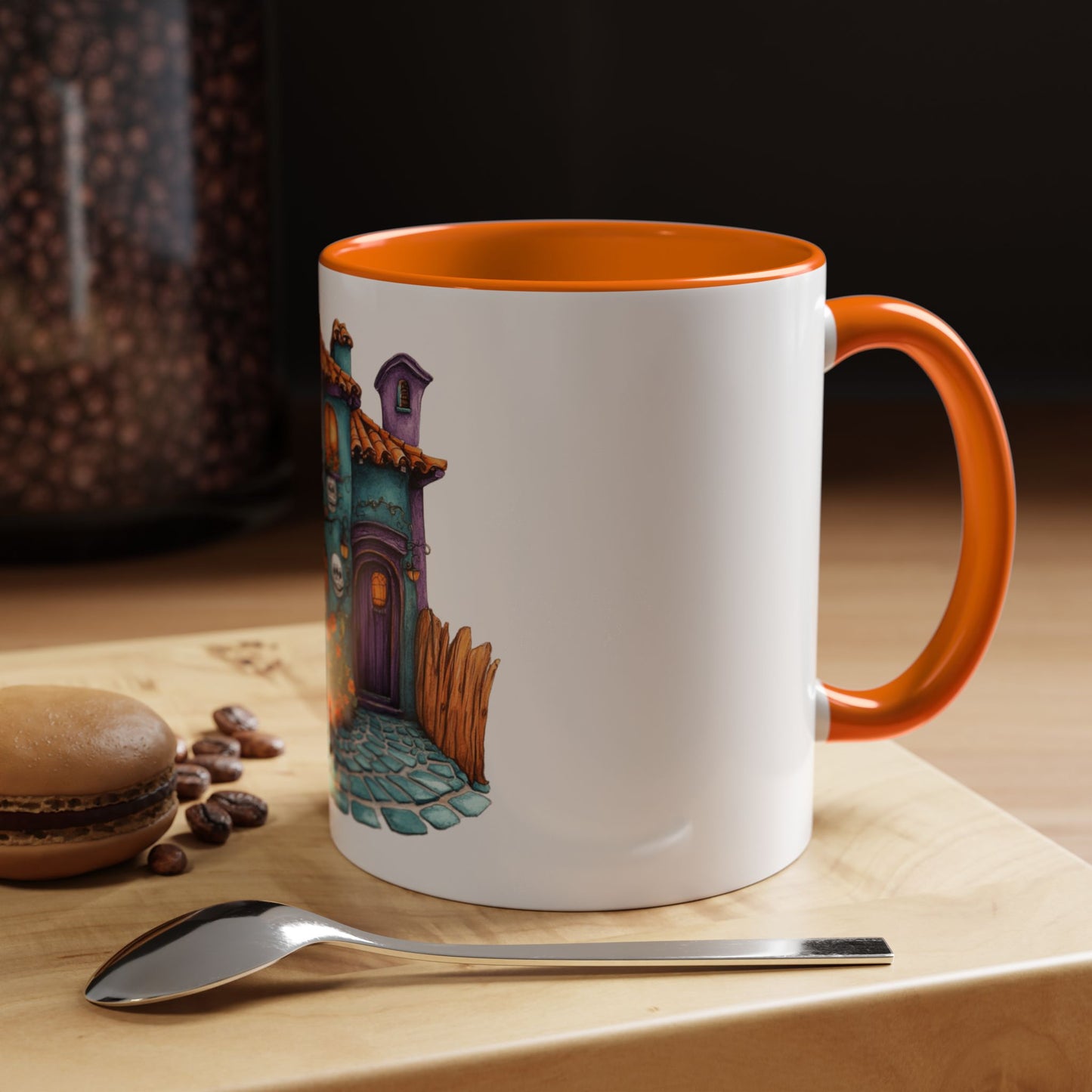 Charming Haunted House Mug - Perfect for Halloween, Coffee Lovers, Home Decor, Gift Idea, Unique Art