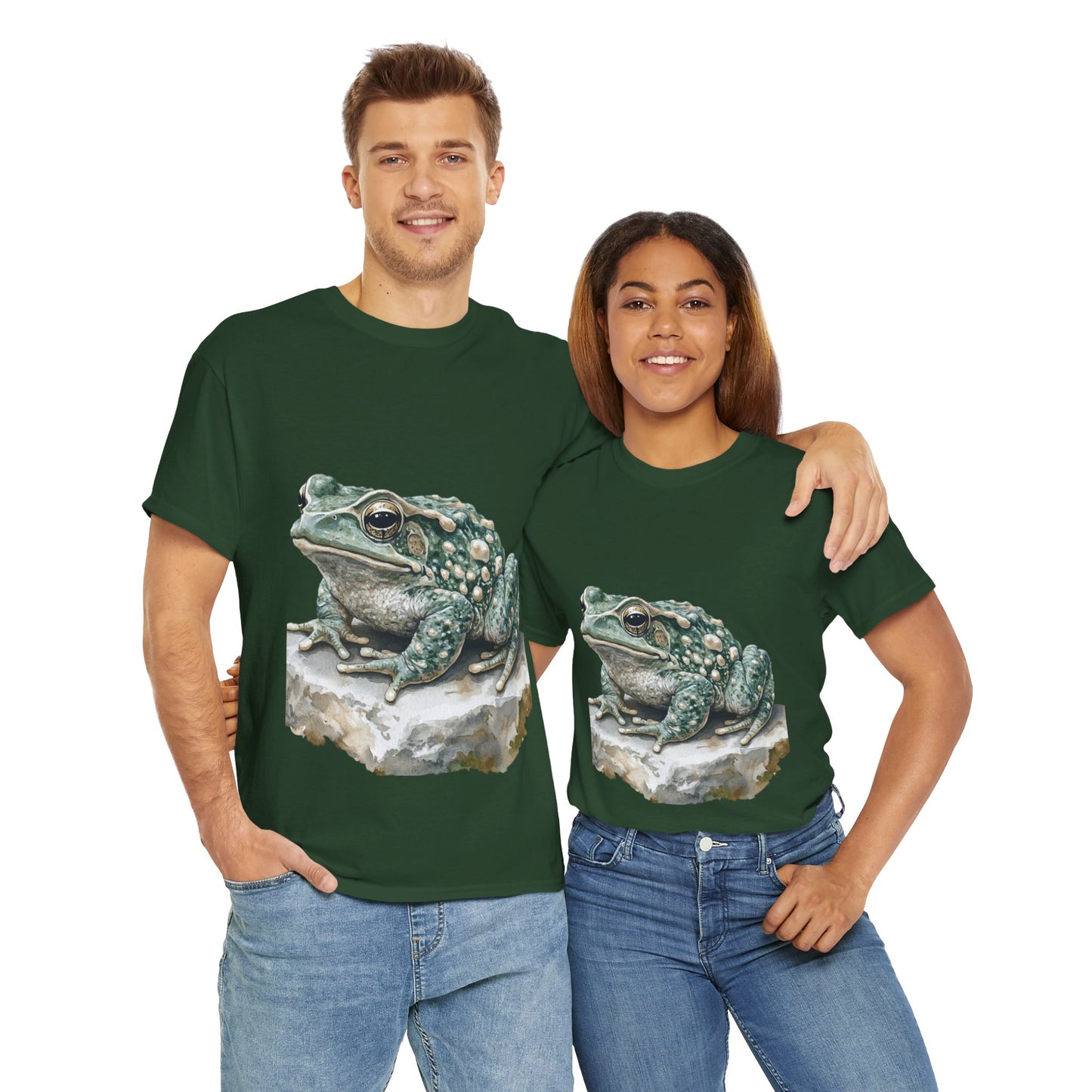 Frog Art Unisex Cotton Tee, Animal Lover Gift, Nature T-Shirt, Eco-Friendly Fashion, Men's & Women's Casual Wear