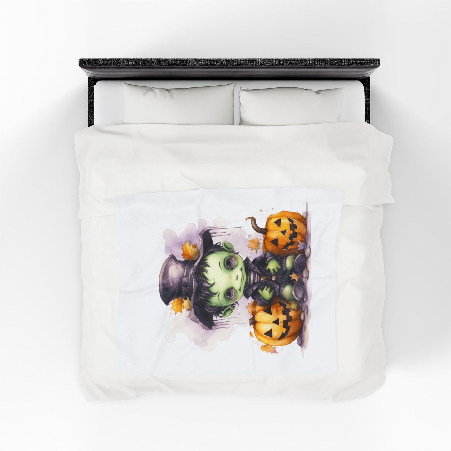 Adorable Halloween Plush Blanket, Cozy Throw for Fall Decor, Kids' Gifts, Spooky Season, Halloween Party Decor, Trick or Treat snuggles
