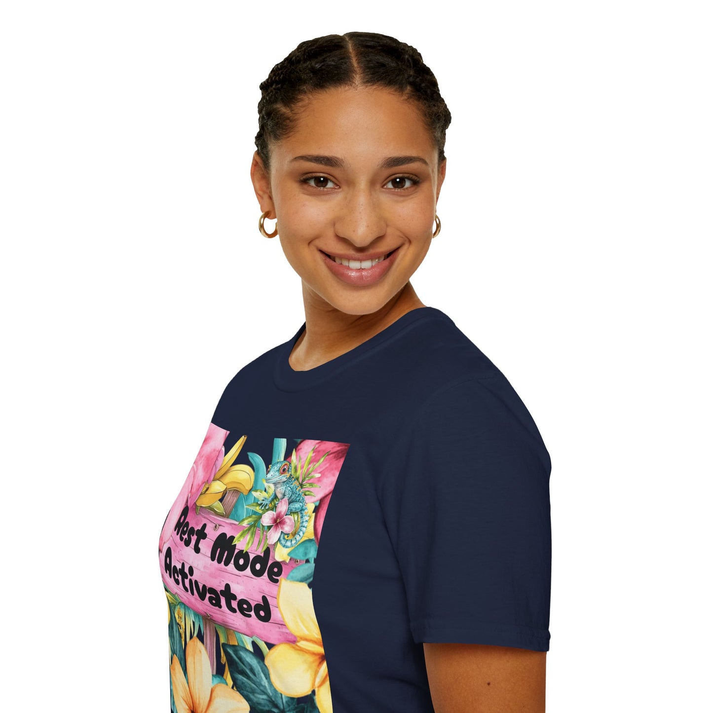 T-Shirt — "Rest Mode Activated" Floral Beach Graphic Tee