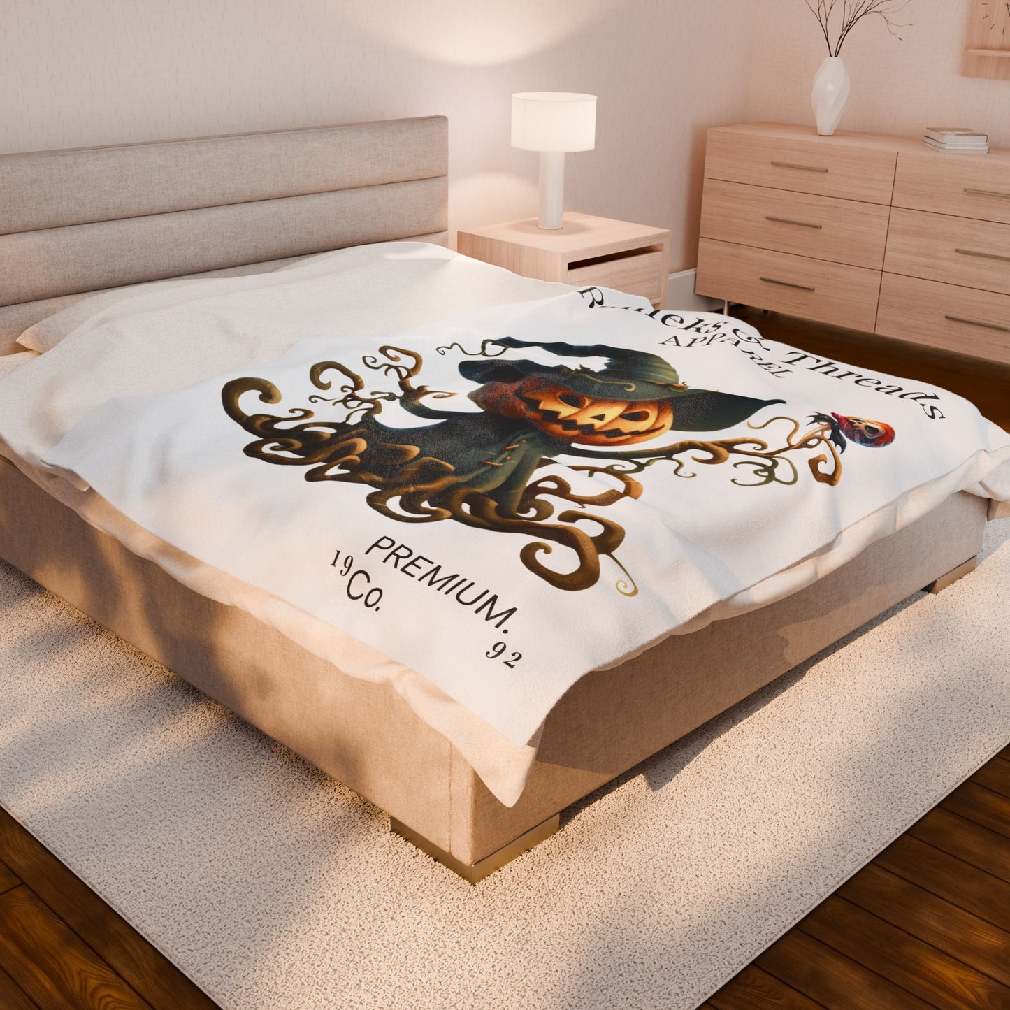 Pumpkin Monters Velveteen Plush Blanket