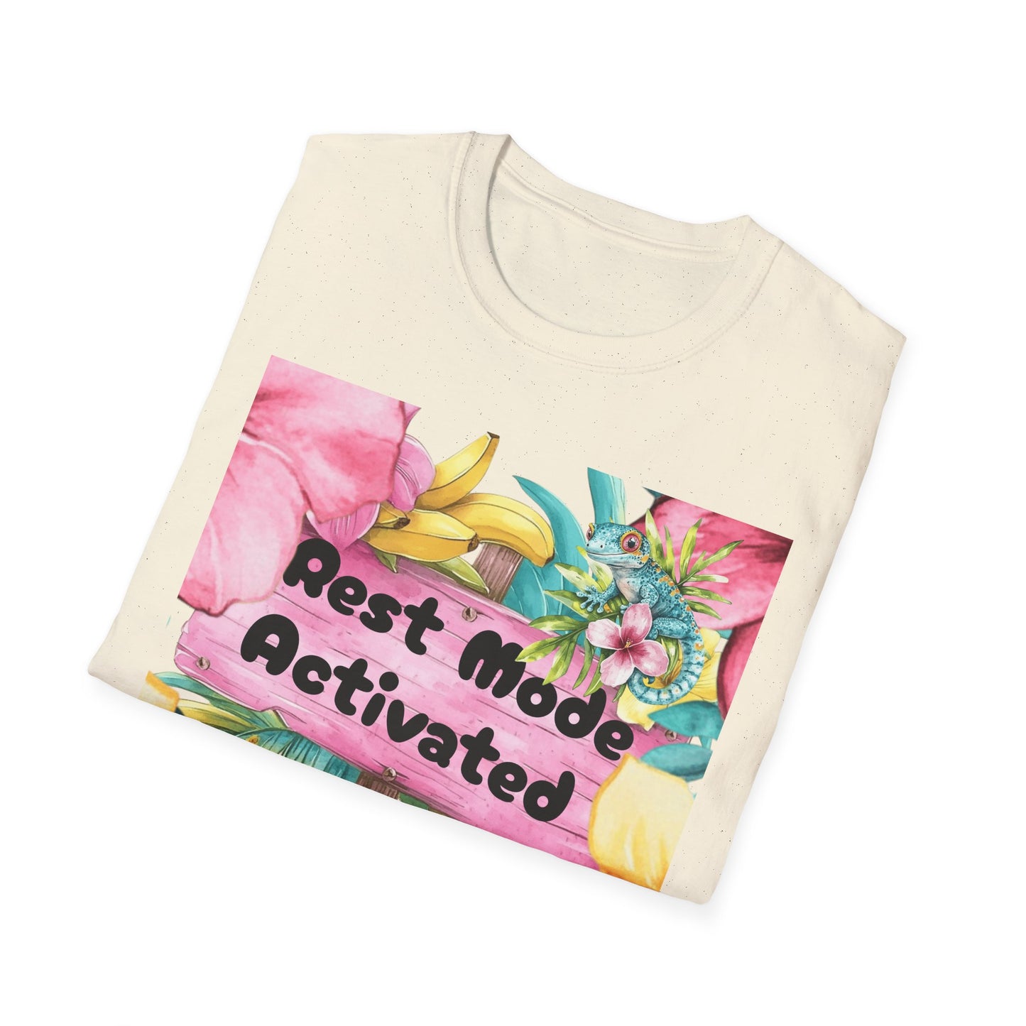 T-Shirt — "Rest Mode Activated" Floral Beach Graphic Tee