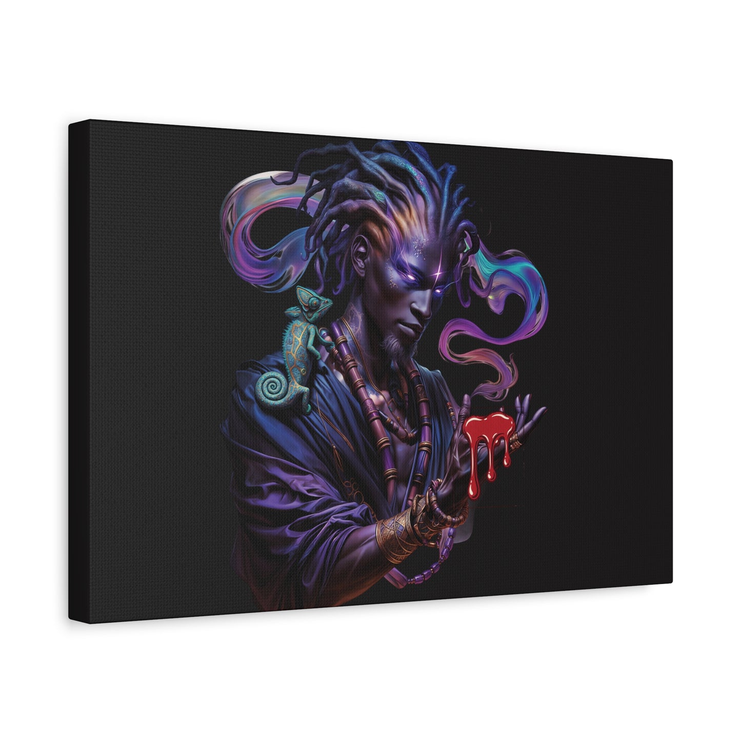 Mystic Sorcerer Canvas Print — Dark Fantasy Wall Art