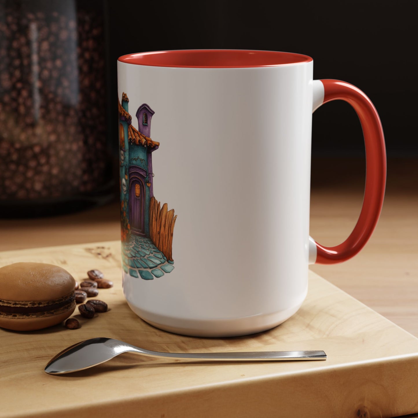 Charming Haunted House Mug - Perfect for Halloween, Coffee Lovers, Home Decor, Gift Idea, Unique Art