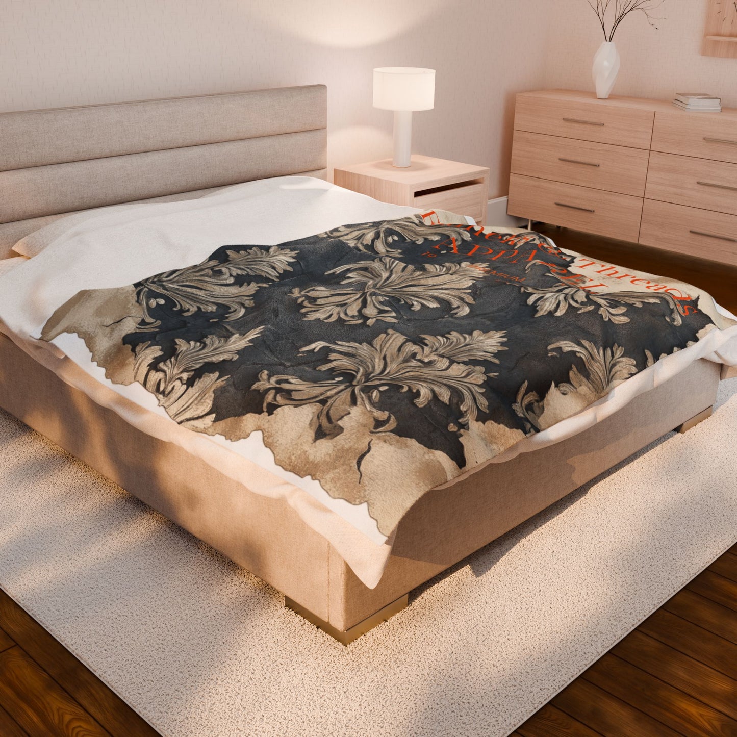 Vintage pattern Velveteen Plush Blanket