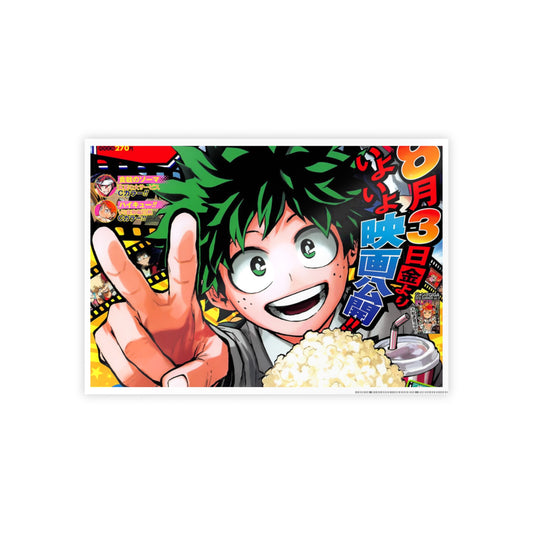 Anime Character Poster — Colorful Pop Art Izuku Midoriya Movie Design