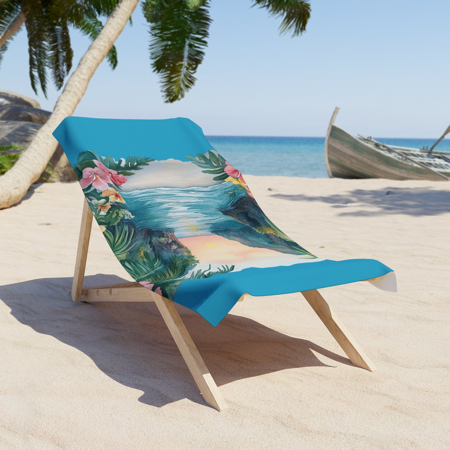 Tropical Paradise Beach Towel - Vibrant Floral Design, Summer Essentials, Poolside Accessory, Wedding Gift, Travel Companion
