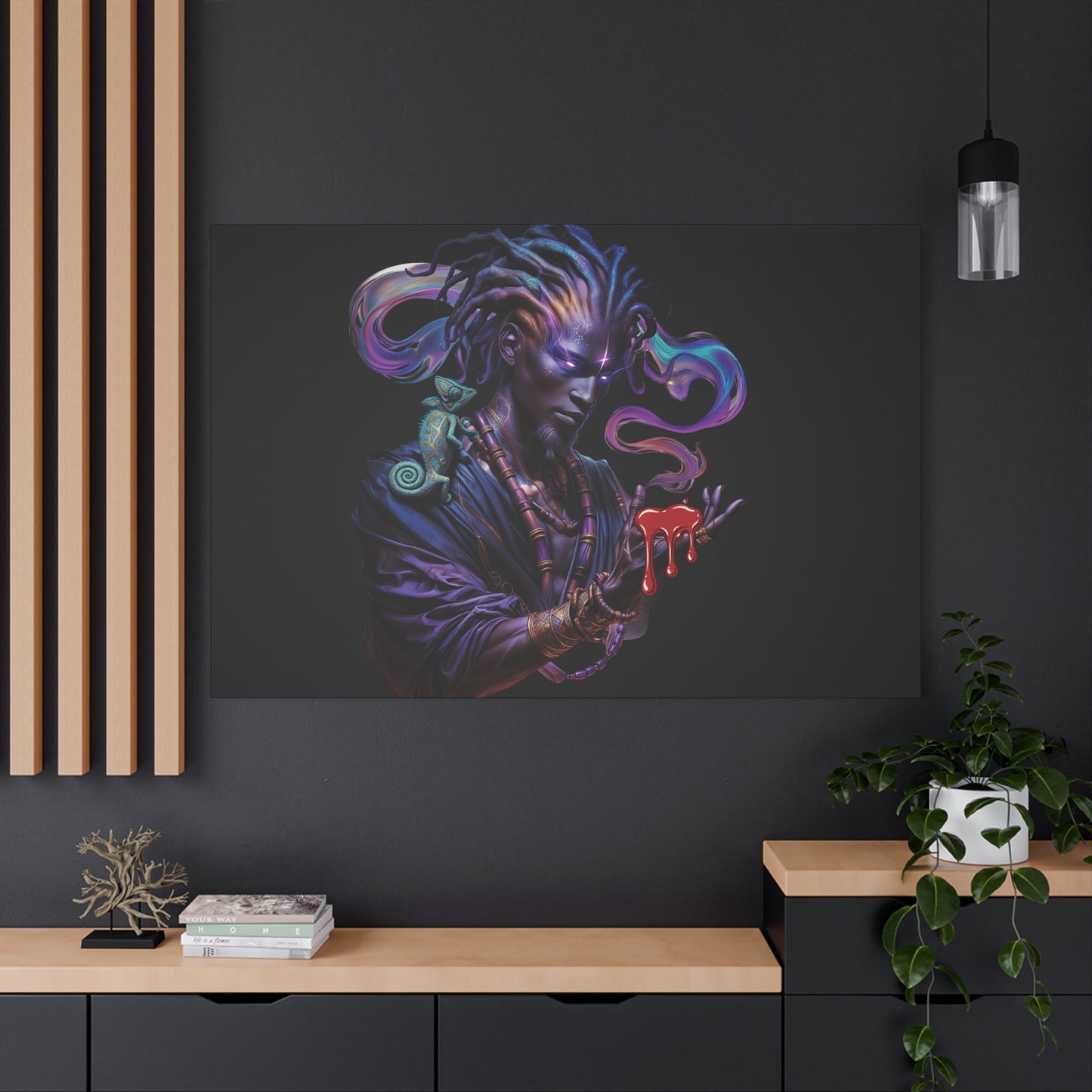 Mystic Sorcerer Canvas Print — Dark Fantasy Wall Art