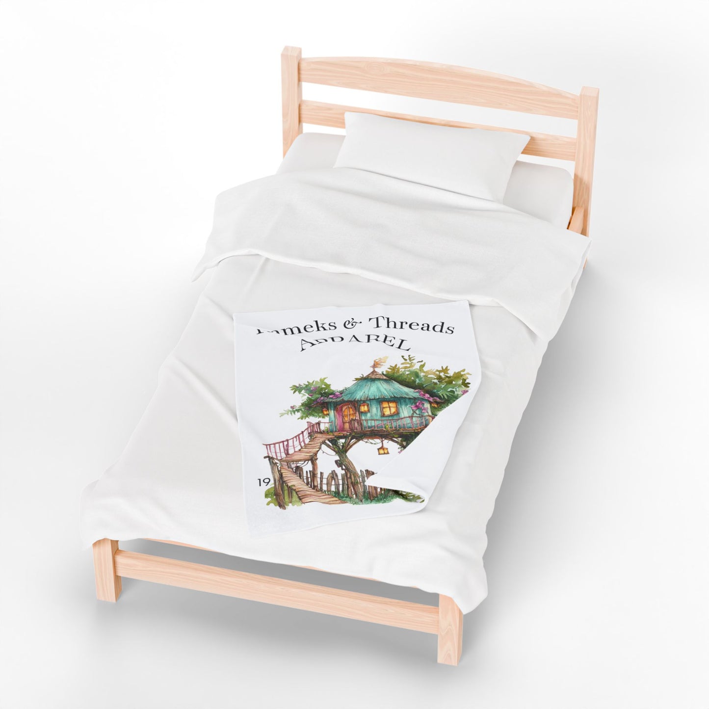 Cute Tree House Velveteen Plush Blanket