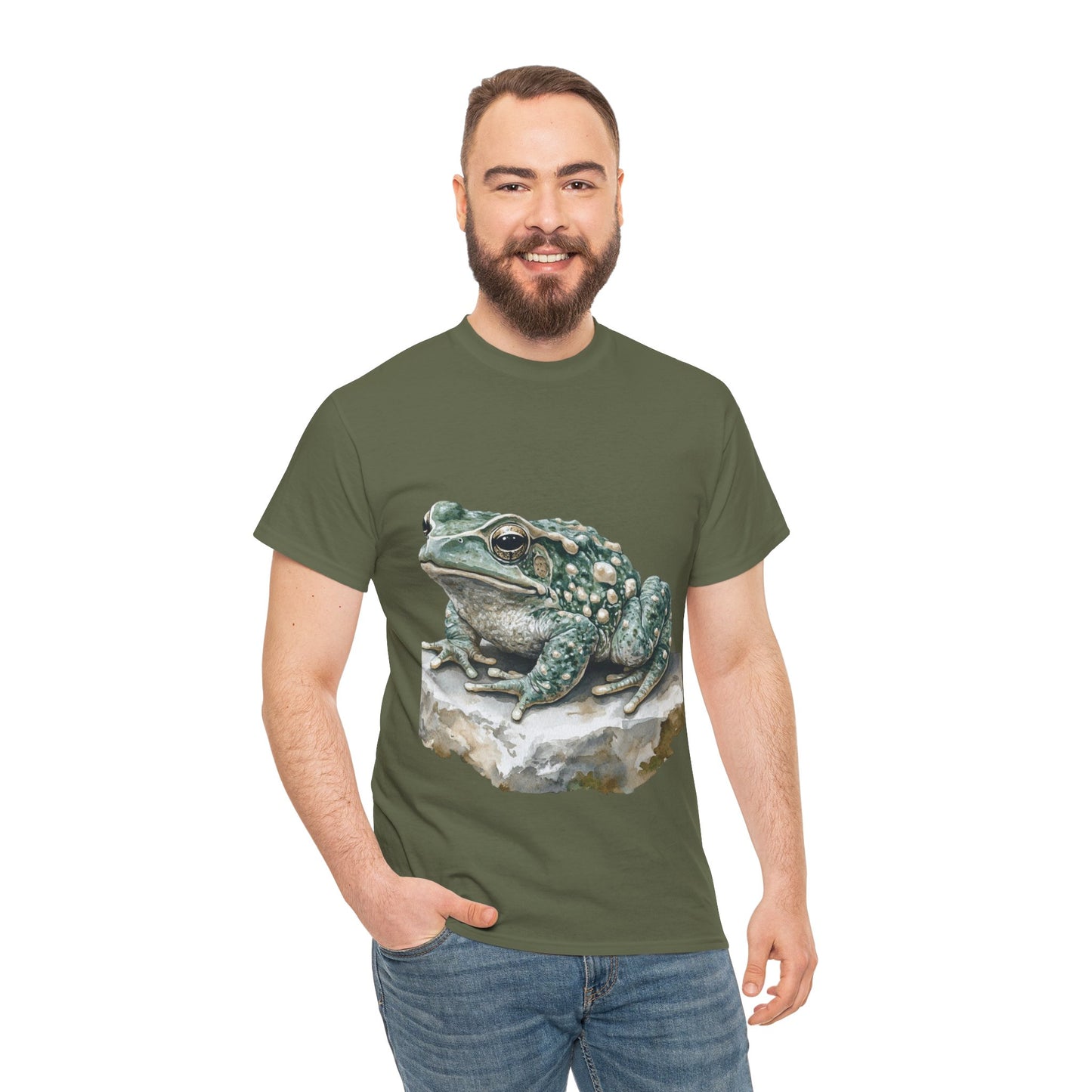 Frog Art Unisex Cotton Tee, Animal Lover Gift, Nature T-Shirt, Eco-Friendly Fashion, Men's & Women's Casual Wear