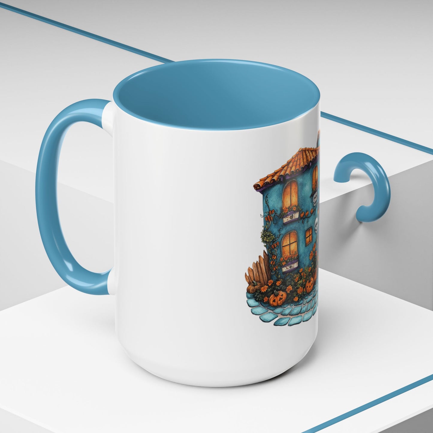 Charming Haunted House Mug - Perfect for Halloween, Coffee Lovers, Home Decor, Gift Idea, Unique Art