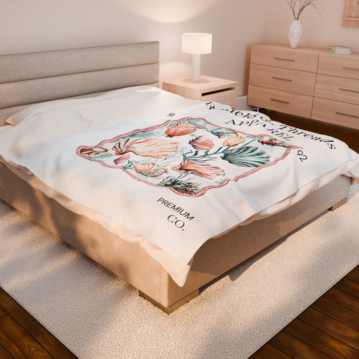 Ocean Velveteen Plush Blanket