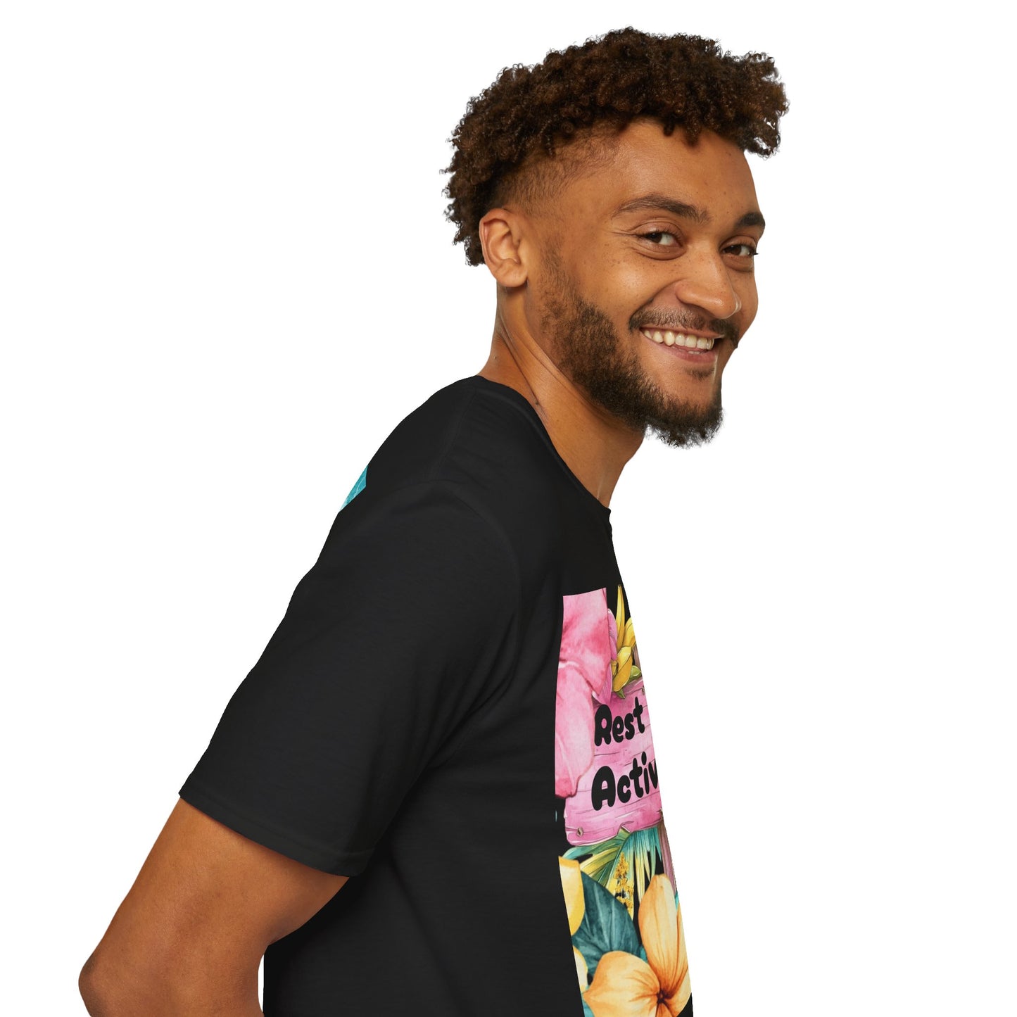 T-Shirt — "Rest Mode Activated" Floral Beach Graphic Tee