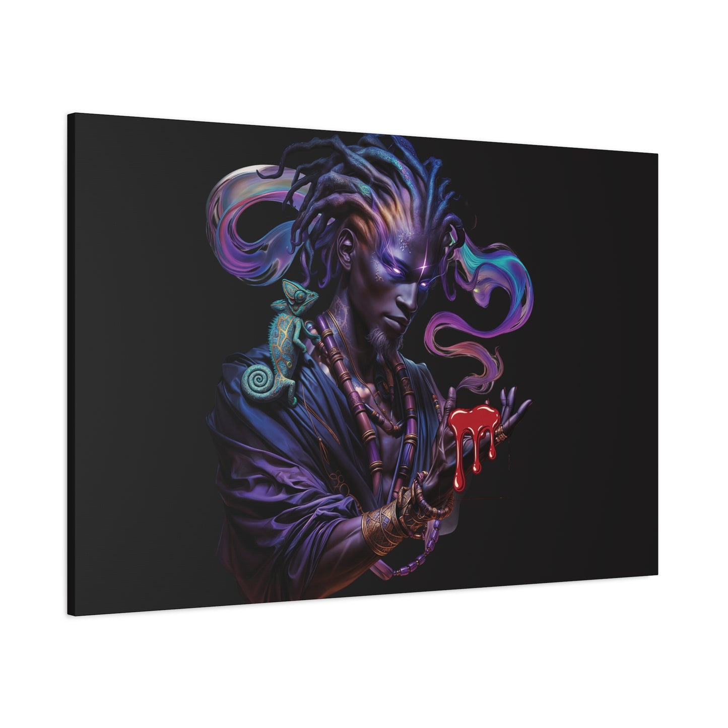 Mystic Sorcerer Canvas Print — Dark Fantasy Wall Art