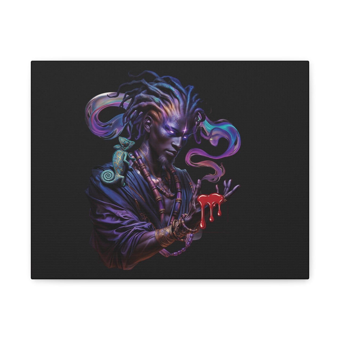 Mystic Sorcerer Canvas Print — Dark Fantasy Wall Art